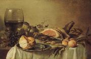 Pieter Claesz Breakfast with Ham Spain oil painting artist
